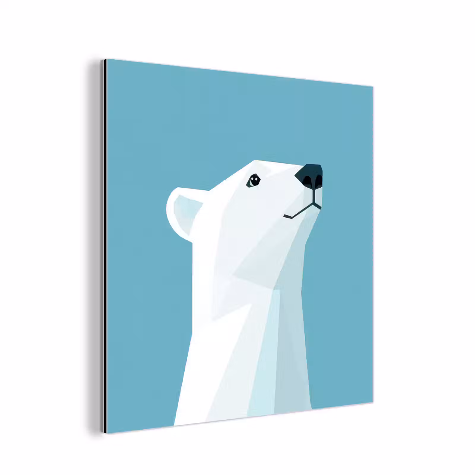 Alu-Dibond-Bild - Eisbär - Hellblau - Minimalistisch — 1