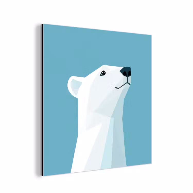 Alu-Dibond-Bild - Eisbär - Hellblau - Minimalistisch — 1