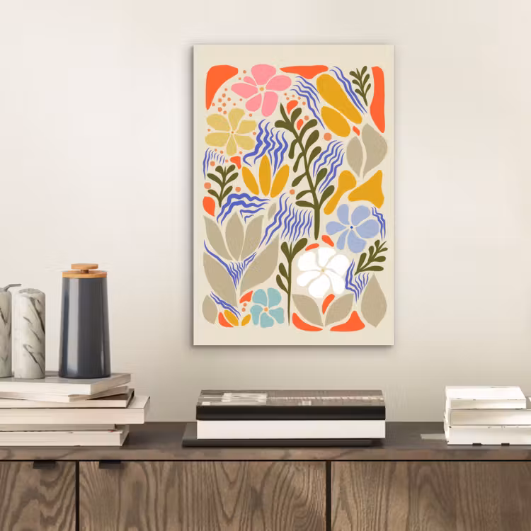 Alu-Dibond-Bild - Abstrakt - Blumen - Blätter — 2