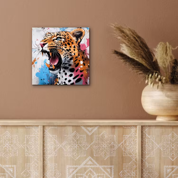 Alu-Dibond-Bild - Abstrakt - Leopard - Farbenfroh — 5