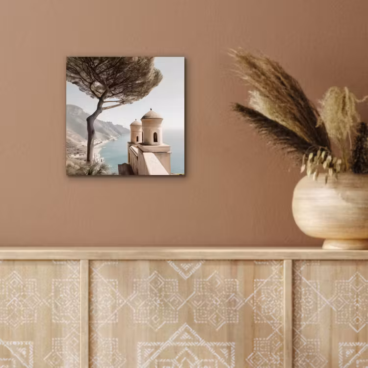 Alu-Dibond-Bild - Küste - Klippe - Baum - Gebäude — 5
