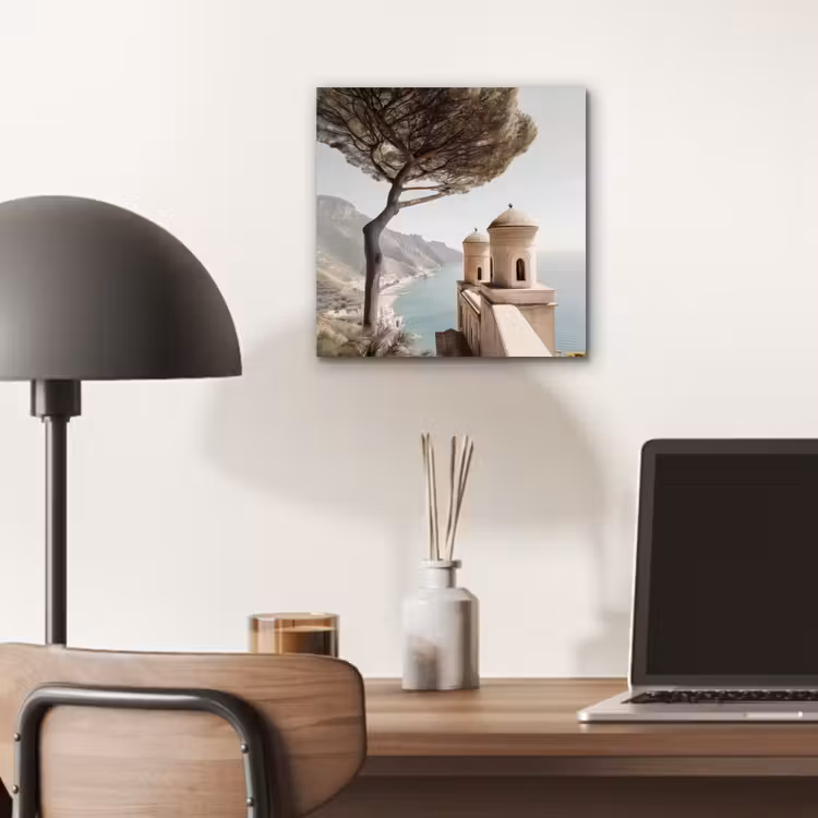 Alu-Dibond-Bild - Küste - Klippe - Baum - Gebäude — 6