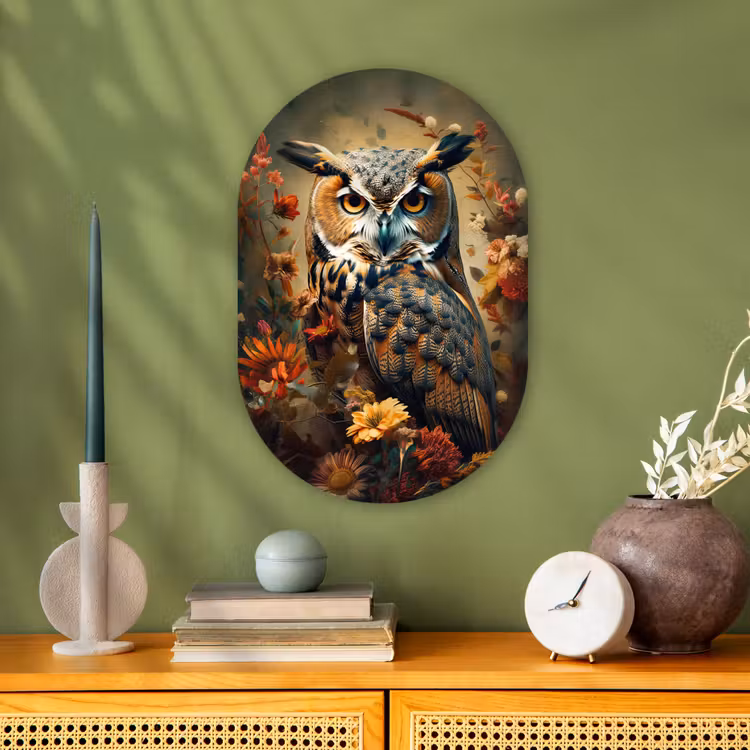 Forexbild Oval - Eule - Vogel - Blumen - Botanisch — 3