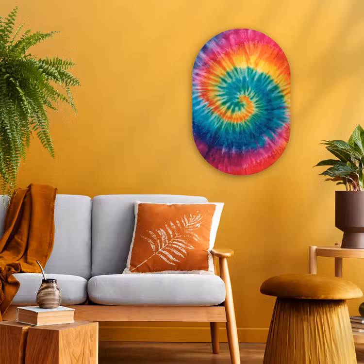 Forexbild Oval - Regenbogenfarben - Krawattenfärbung - — 2