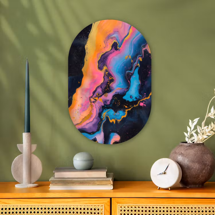 Forexbild Oval - Modern - Marmor - Orange — 3