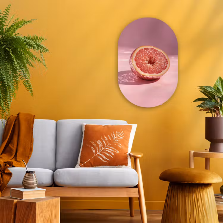 Forexbild Oval - Grapefruit - Rosa - Disco - Glänzend — 2