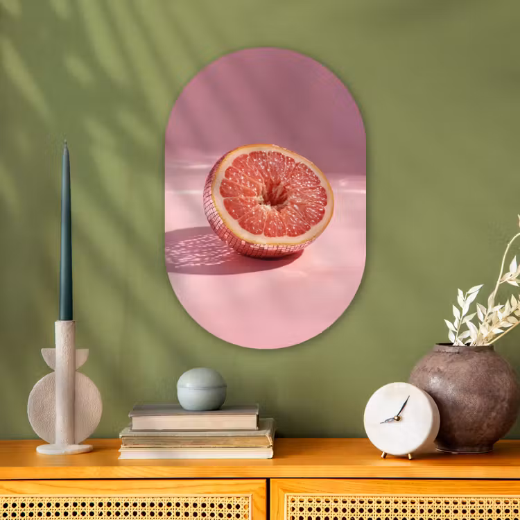 Forexbild Oval - Grapefruit - Rosa - Disco - Glänzend — 3