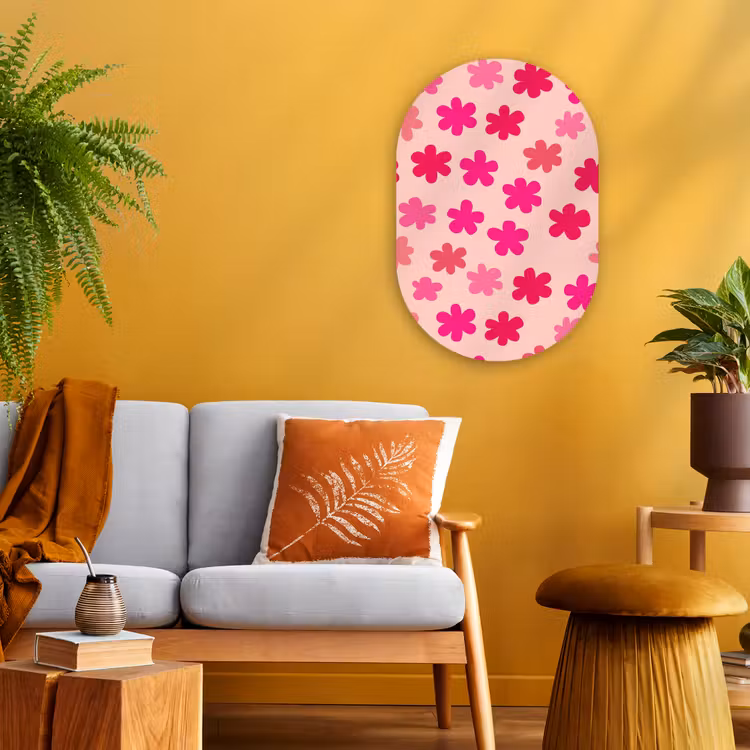 Forexbild Oval - Blumen - Muster - Rosa — 2