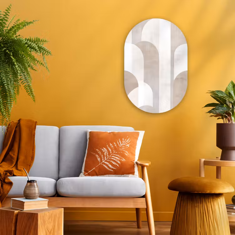 Forexbild Oval - Abstrakte Bögen - Modern - Beige — 2