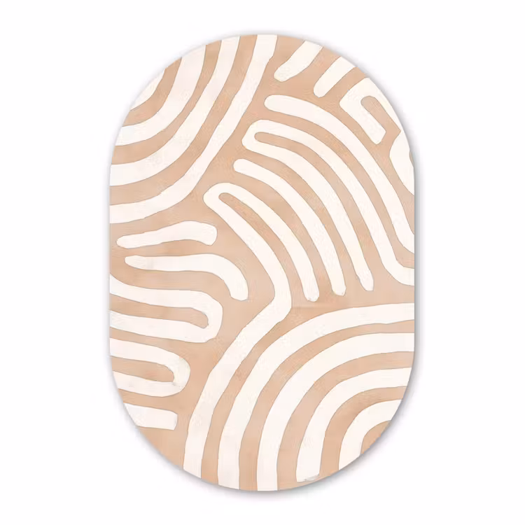 Forexbild Oval - Beige - Erde Muster — 1