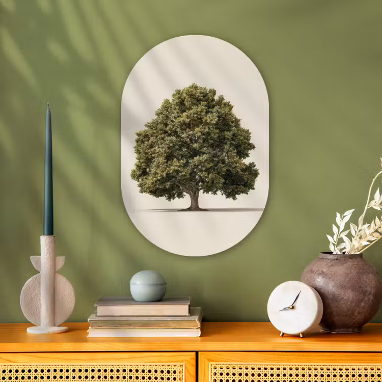 Forexbild Oval - Eichenbaum - Grün - Heller Hintergrund — 3