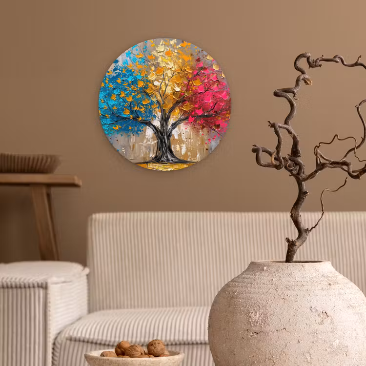 Forexbild Rund - Baum - Bunt - Grau - Modern — 2