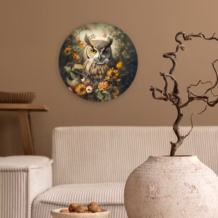 Forexbild Rund - Eule - Vögel - Blumen - Natur — 2