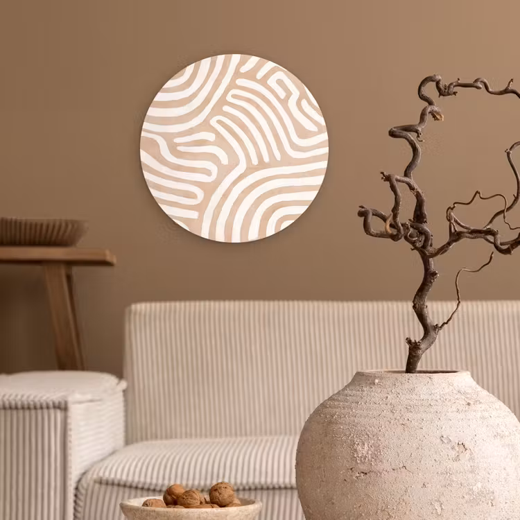 Forexbild Rund - Beige - Erde Muster — 2