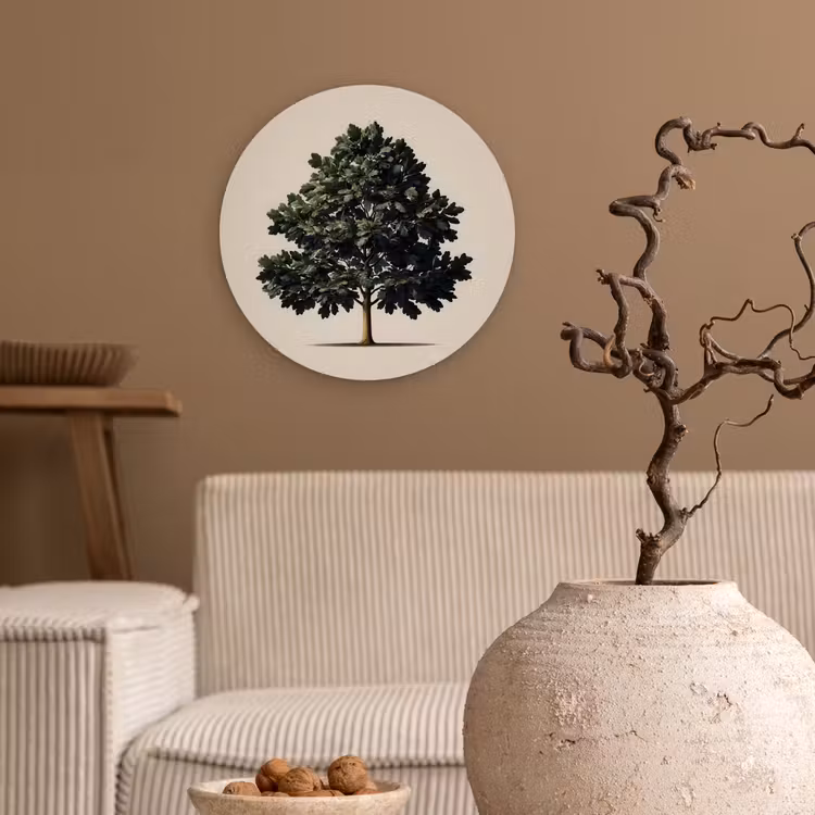 Forexbild Rund - Eichenbaum - Schatten - Glatt — 2