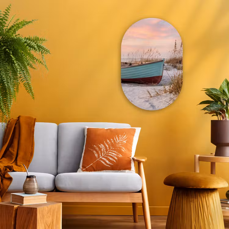 Forexbild Oval - Rustikal - Ruderboot - Sandstrand — 2