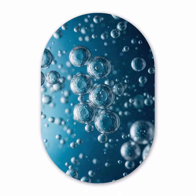 Forexbild Oval - Luftblasen - Dynamisch - Blau — 1