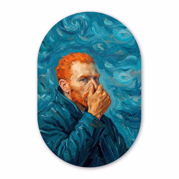Forexbild Oval - Hochformat - Klassisch - Blau — 1