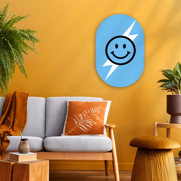 Forexbild Oval - Smiley - Blau - Blitzschlag — 2