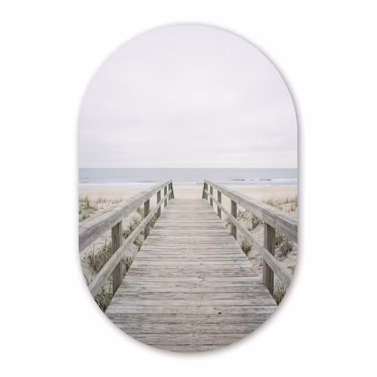 Forexbild Oval - Dünen - Decking - Meer — 1