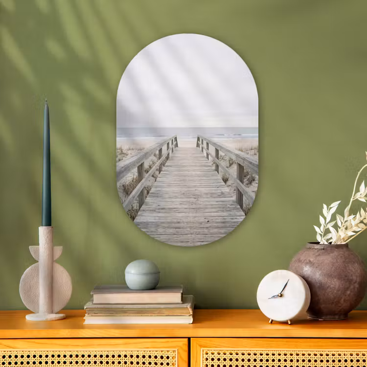 Forexbild Oval - Dünen - Decking - Meer — 3