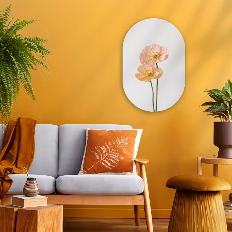 Forexbild Oval - Mohnblumen - Botanisch - Rosa — 2