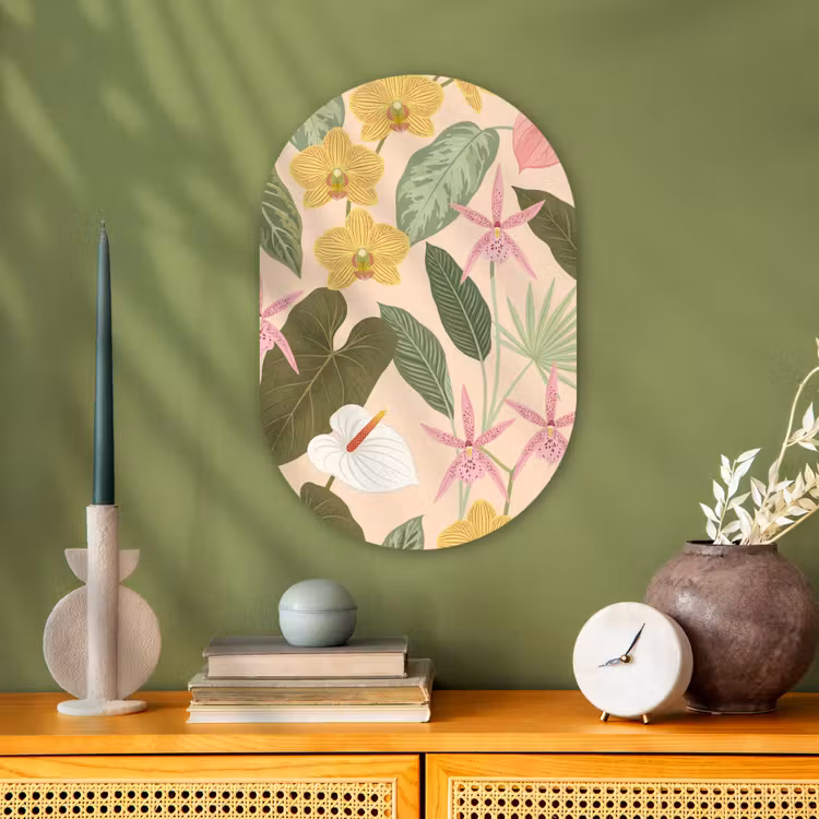 Forexbild Oval - Muster - Blumen - Farbenfroh — 3