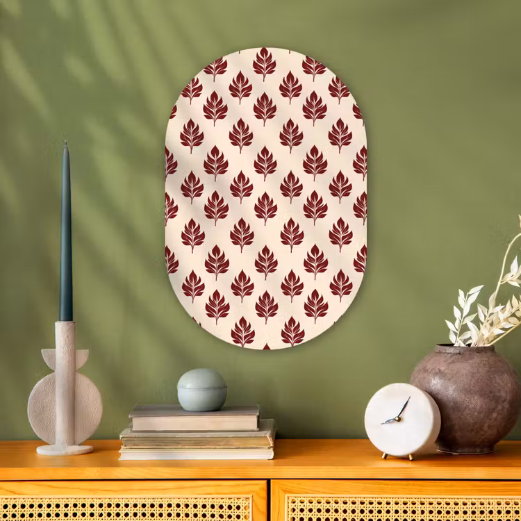 Forexbild Oval - Botanisch - Muster - Bordeaux — 3