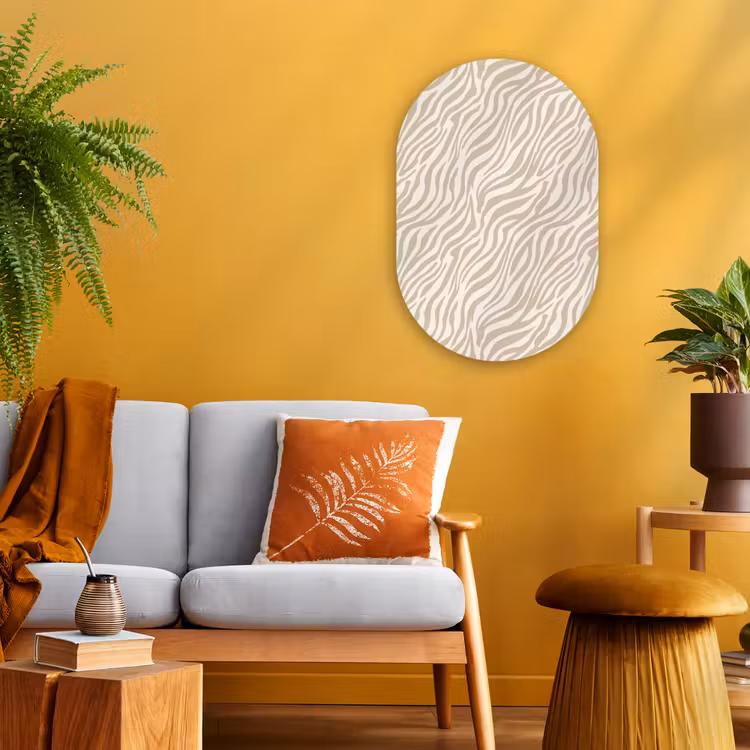 Forexbild Oval - Zebra - Muster - Beige — 2