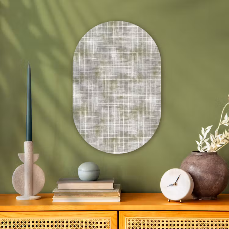 Forexbild Oval - Leinen - Muster - Grün — 3