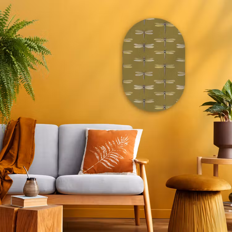 Forexbild Oval - Libellen - Muster - Grün — 2