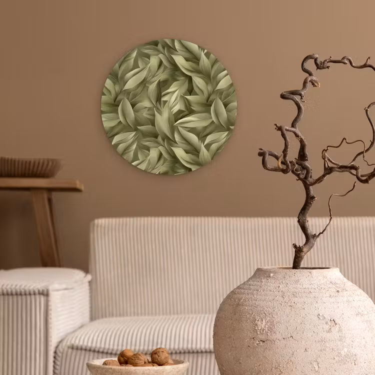 Forexbild Rund - Blätter - Modern - Grün — 2