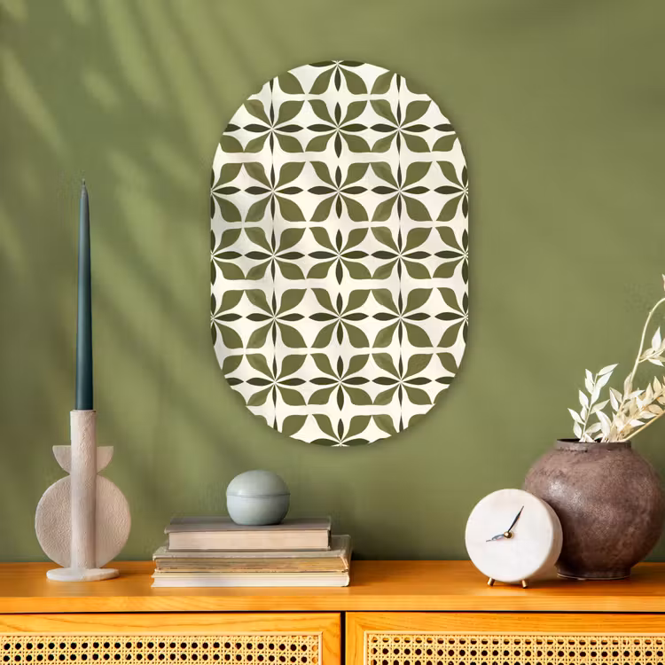Forexbild Oval - Botanisch - Retro - Grün — 3
