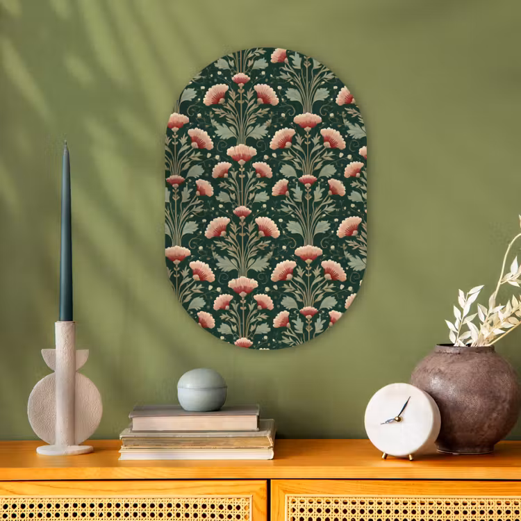 Forexbild Oval - Muster - Botanisch - Farbenfroh — 3