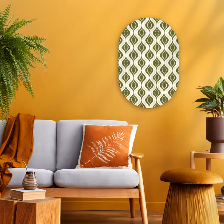 Forexbild Oval - Muster - Retro - Grün — 2