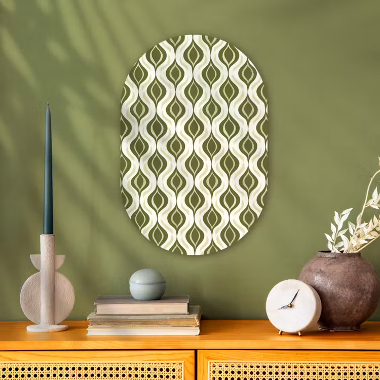Forexbild Oval - Muster - Retro - Grün — 3