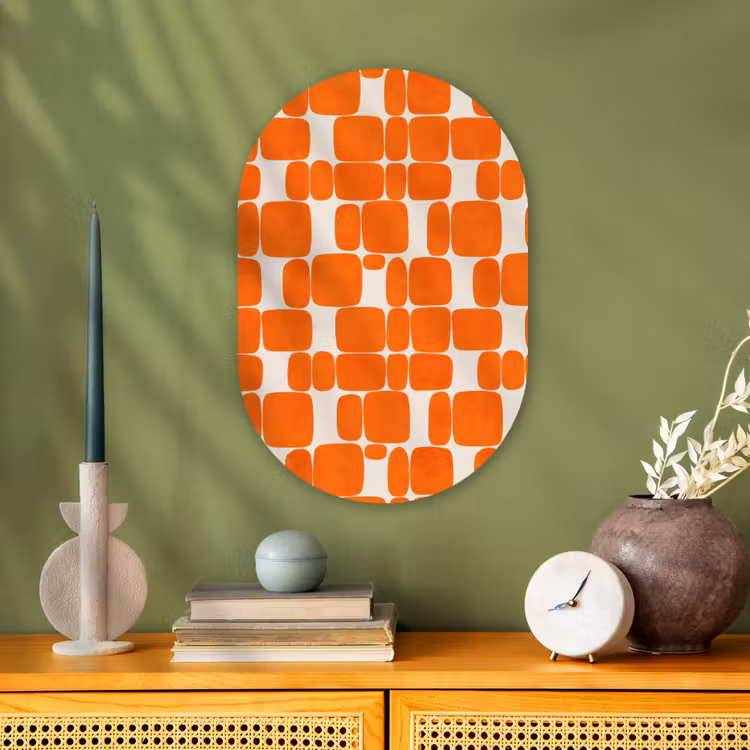 Forexbild Oval - Muster - Retro - Orange — 3