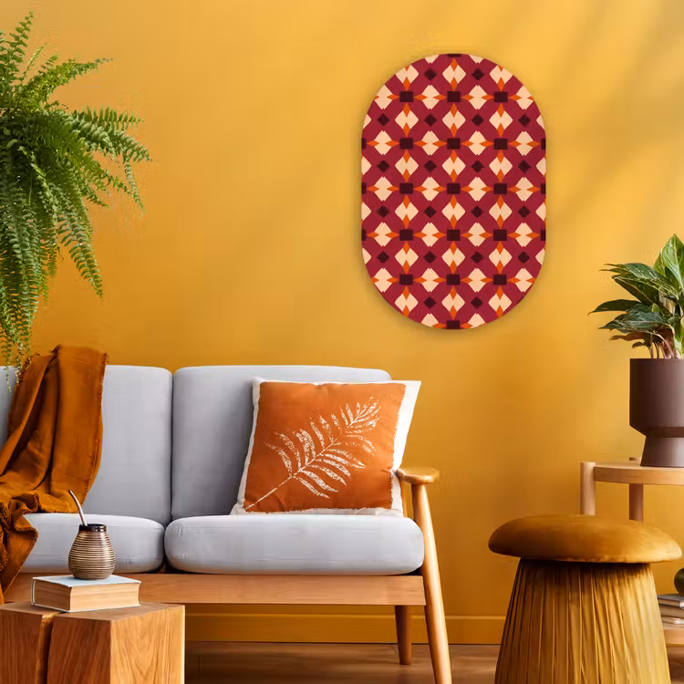 Forexbild Oval - Retro - Gemustert - Farbenfroh — 2