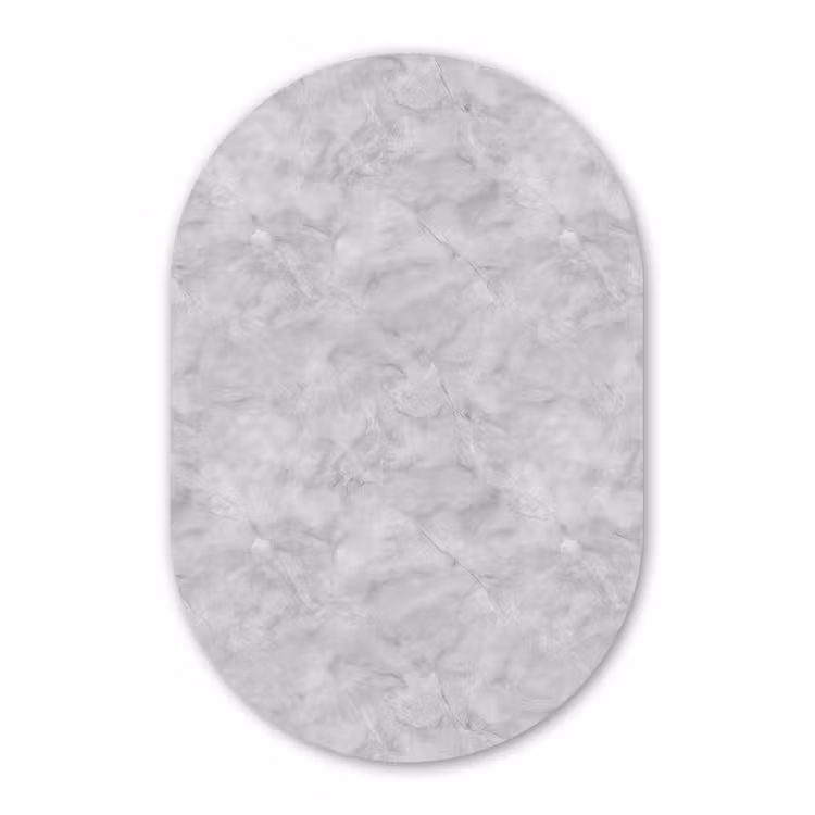 Forexbild Oval - Grau - Marmor - Matt — 1