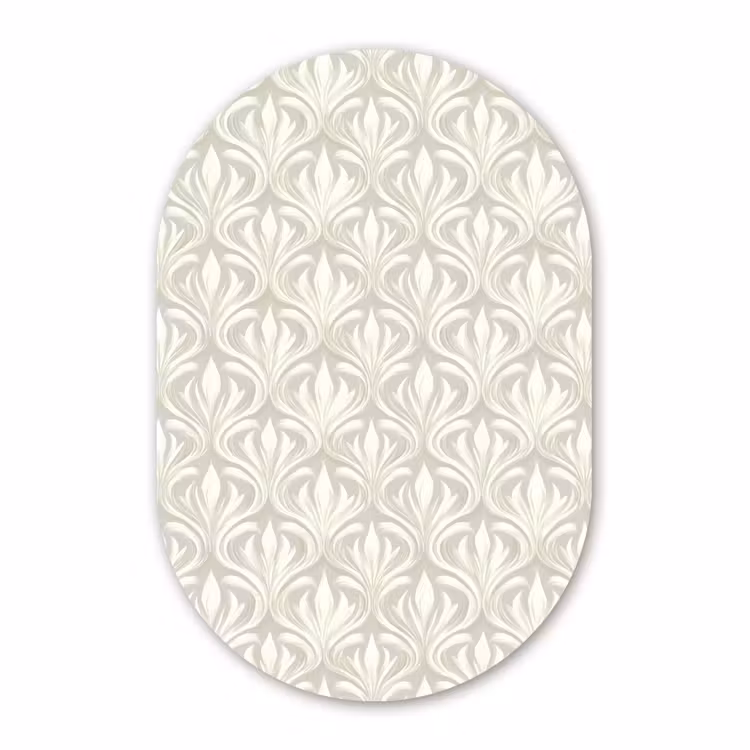Forexbild Oval - Barock - Muster - Beige — 1