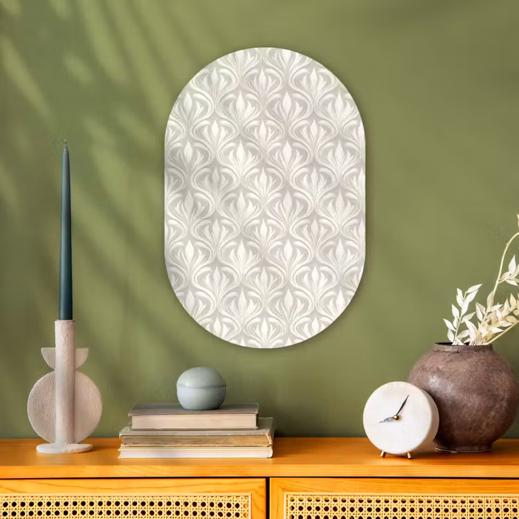 Forexbild Oval - Barock - Muster - Beige — 3