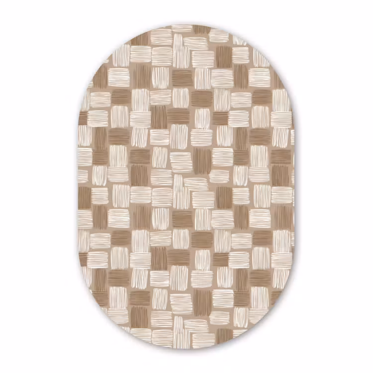 Forexbild Oval - Block - Muster - Braun — 1