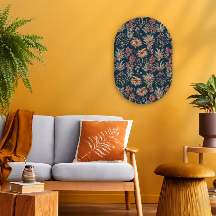 Forexbild Oval - Botanisch - Muster - Blau — 2