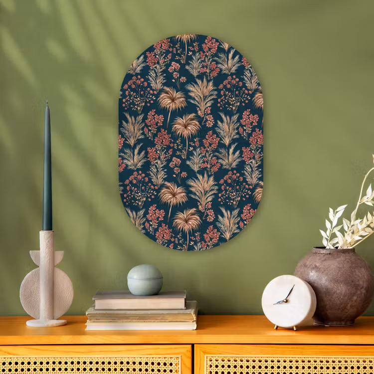 Forexbild Oval - Botanisch - Muster - Blau — 3