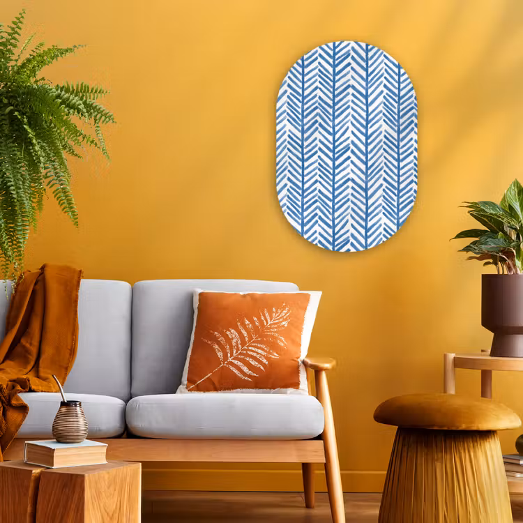 Forexbild Oval - Muster - Gestreift - Blau — 2