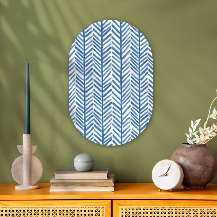 Forexbild Oval - Muster - Gestreift - Blau — 3