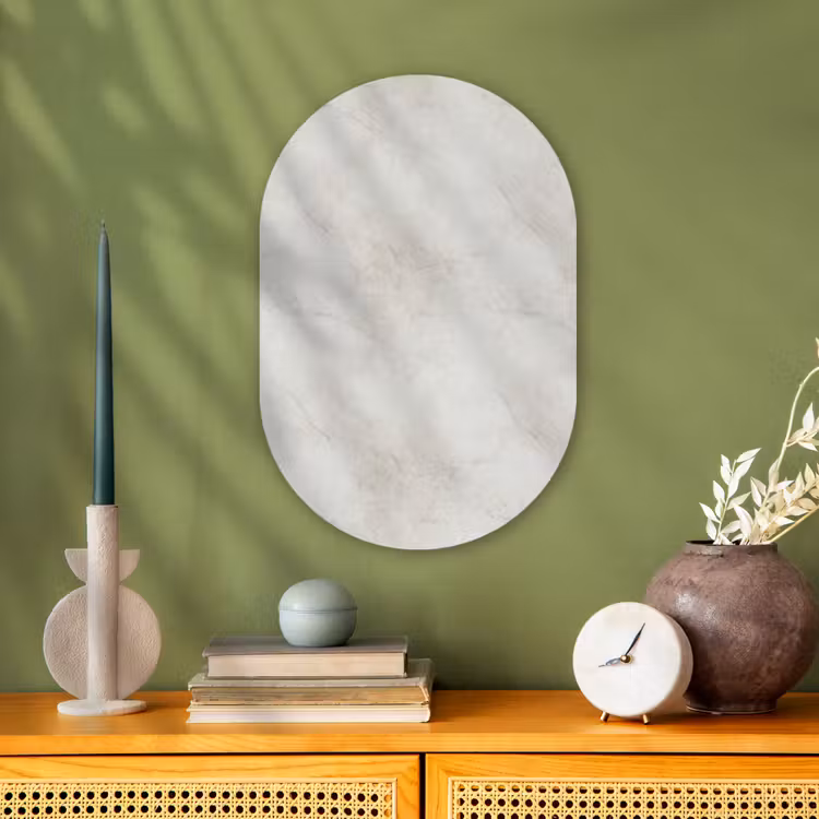 Forexbild Oval - Grau - Marmor - Adern — 3