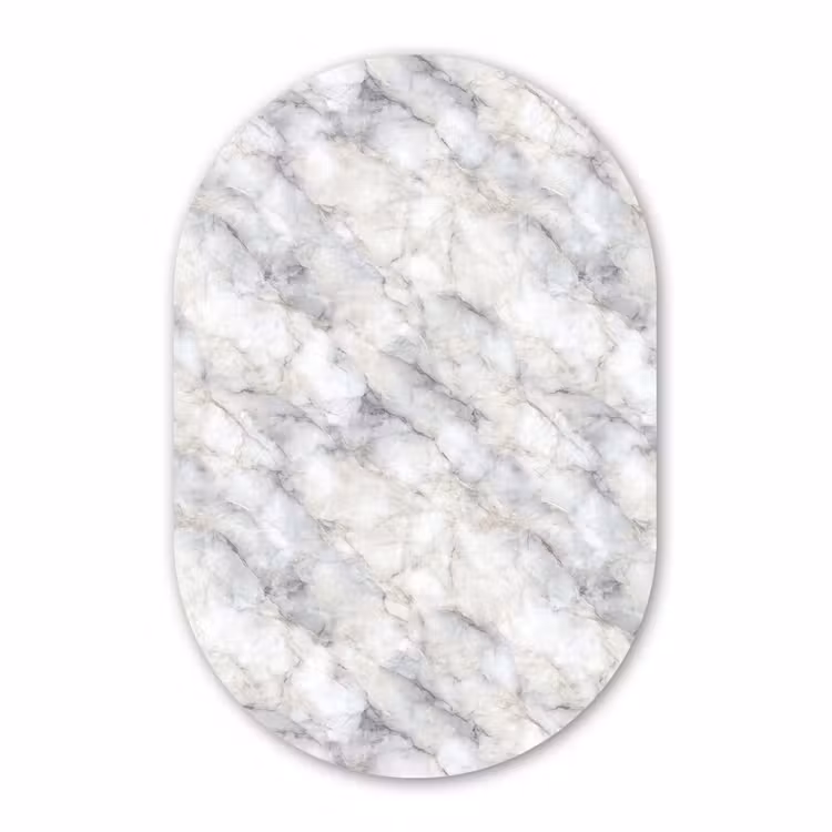 Forexbild Oval - Grau - Marmor - Detailliert — 1