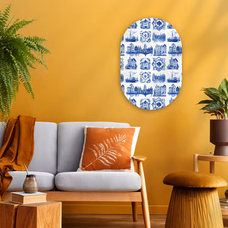Forexbild Oval - Häuser - Schiffe - Blau — 2