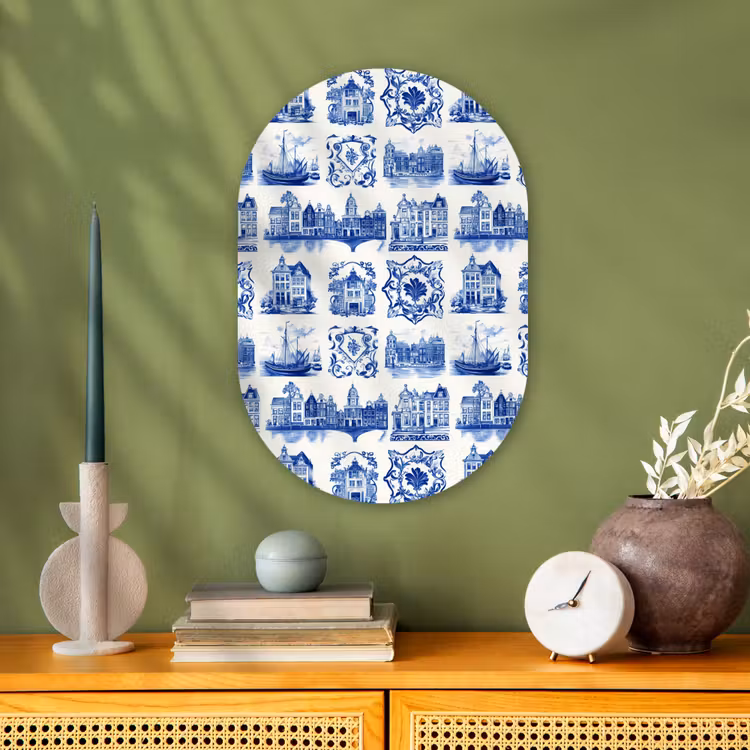 Forexbild Oval - Häuser - Schiffe - Blau — 3